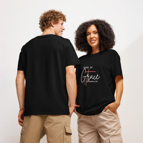 Unisex organic ribbed neck t-shirt - Image 2