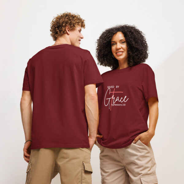 Unisex organic ribbed neck t-shirt - Image 5