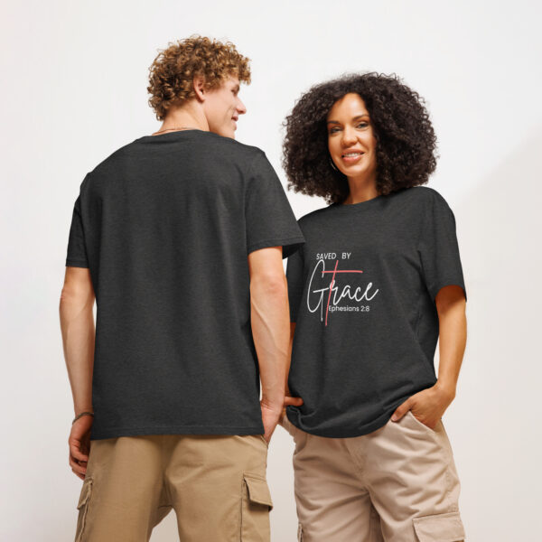 Unisex organic ribbed neck t-shirt - Image 4