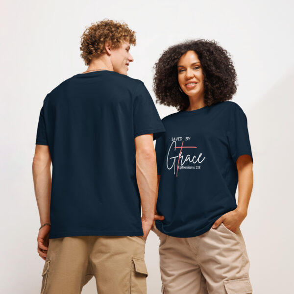 Unisex organic ribbed neck t-shirt - Image 3