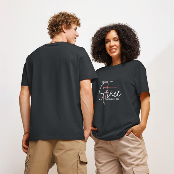 Unisex organic ribbed neck t-shirt - Image 6